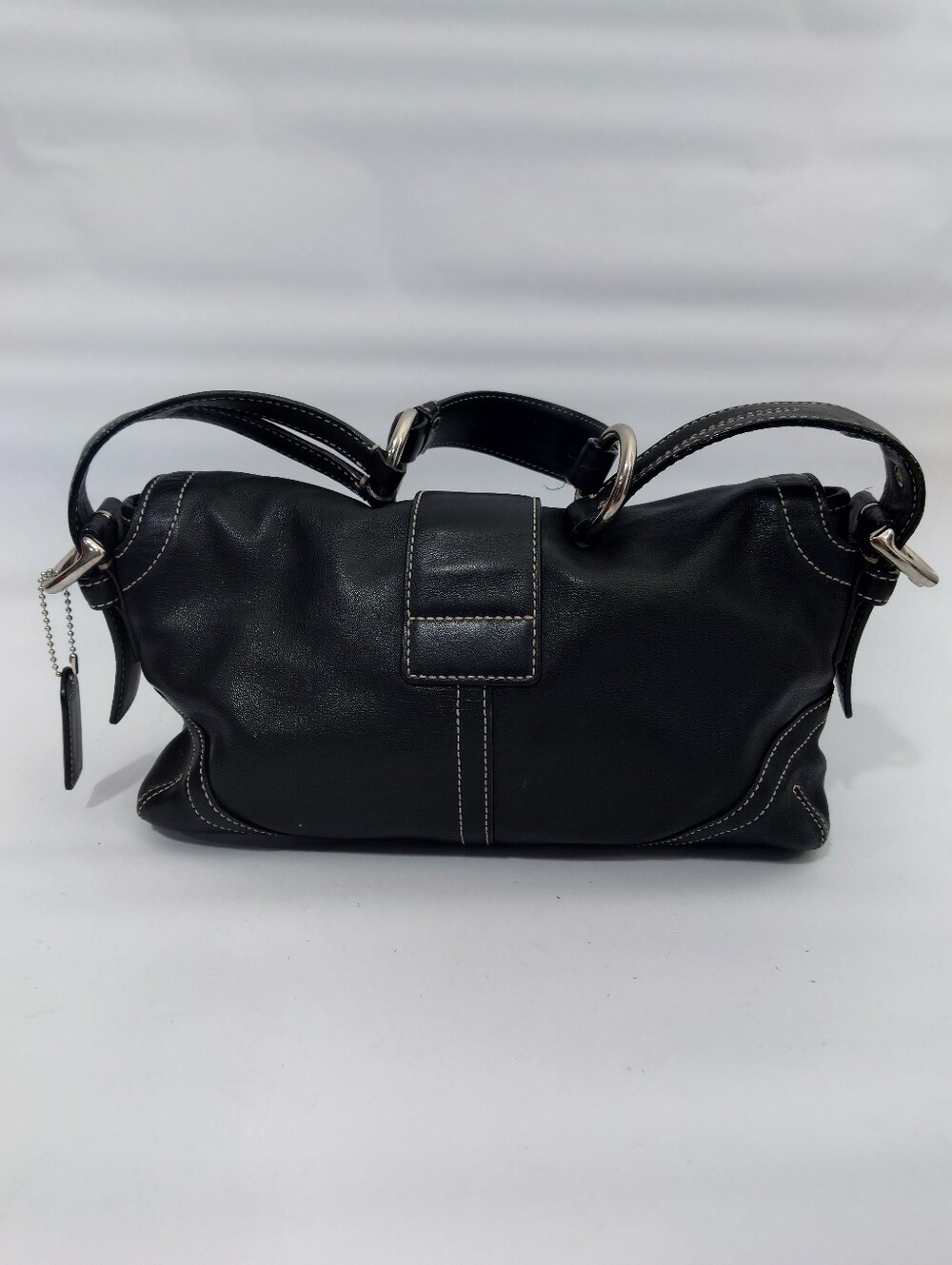 Vintage Y2K Coach Soho 3653 Black Leather Buckle Shoulder Bag - Picture 3 of 8
